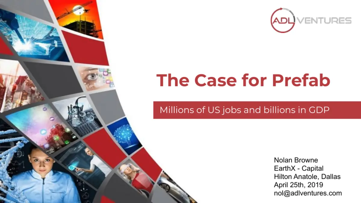 Cover of the 2019 update to ADL’s Case for Prefab presentation